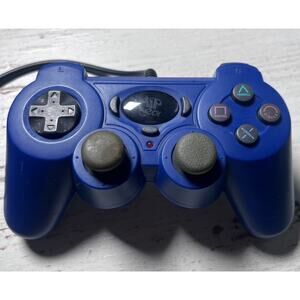 Hip Gear Hip Controller Wired Controller for Sony PlayStation 2 LM539 Blue PS2